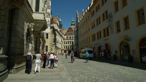 Old town of Dresden Stock Footage 81130421