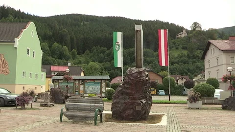 Old Town in Eisenerz, beautyfull small town in Austria, Styria, Europe Video stock 168976545