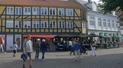 Old town - Faaborg Denmark Stock Footage 55255593