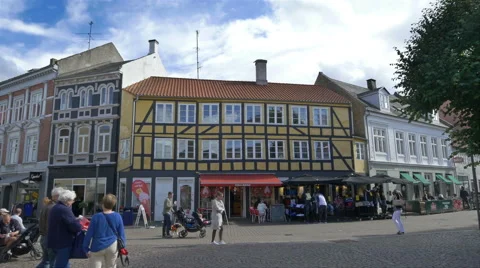 Old town - Faaborg Denmark Stock Footage 55255955