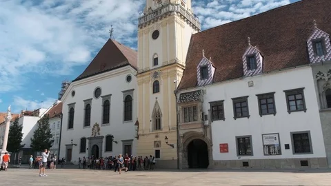 Old Town Hall in Bratislava Stock Footage 116037110