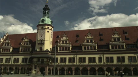Old Town Hall in Leipzig, Germany Stock Footage 59334736