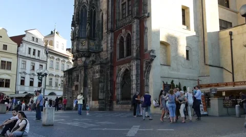 Old Town Hall Tower in Prague, Czech Republic. Stock Footage 64481006
