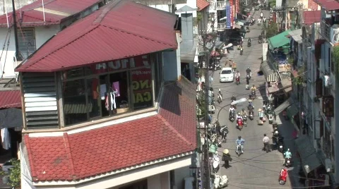 Old Town Hanoi Stock Footage 288374