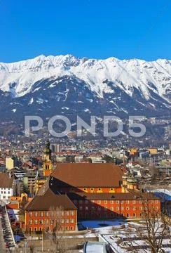 Old town in Innsbruck Austria Stock Photos