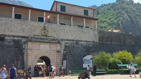 Old Town Kotor Sea Gate Stock Footage 344088378