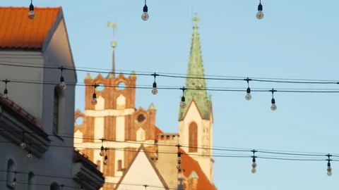 Old Town lanterns, Riga, Latvia Stock Footage 208397287