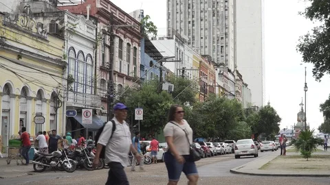 Old Town in Manaus Stock Footage 126932889