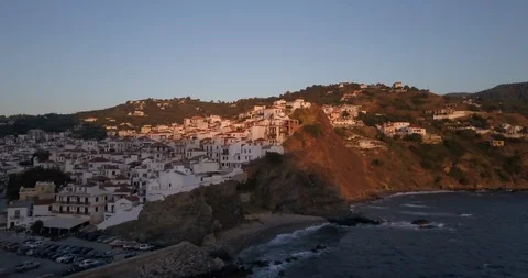 Old town on the mountain slope Stock Footage 103820983