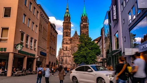 The old town of Nuremberg, Germany Stock Footage 114318124