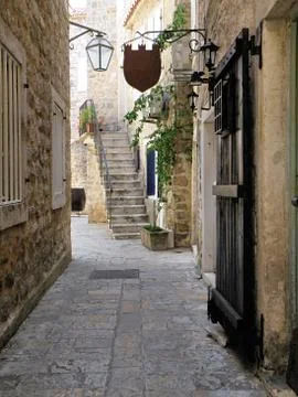 Old town passageway Fotos de archivo