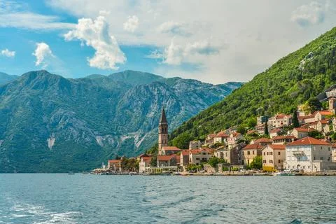 Old town of Perast Stock Photos