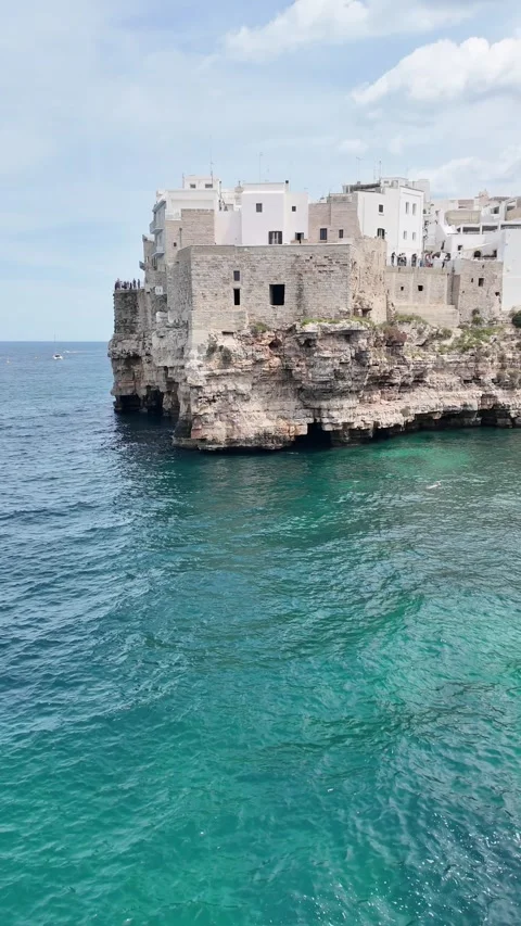 The Old town of Polignano a Mare, Apulia Region, Italy Stock Footage 293924575