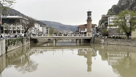 Old Town By The River Stock Footage 237909934