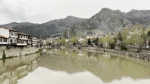 Old Town By The River Stock Footage 237910042