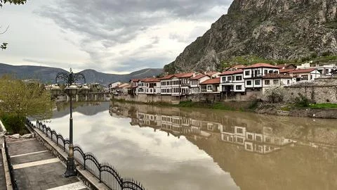 Old Town By The River Stock Photos