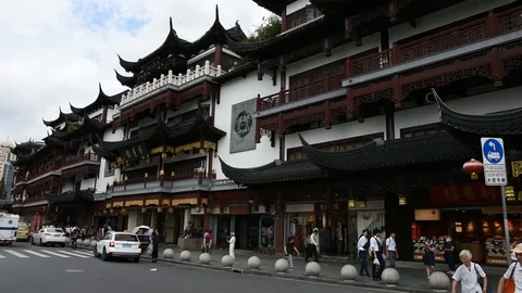 Old town in shanghai Stock Footage 123492012