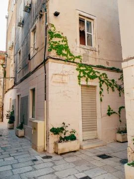 Old Town of Split, Croatia. Inside the city. Ancient architectur Foto stock