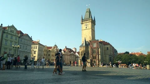 Old town square and town hall in Prague. Stock-Footage 116127624