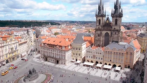 Old Town Square, Prague, Czech Republic Stock Footage 130843324