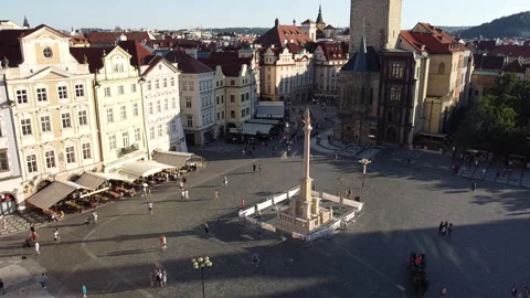 Old Town Square Prague Czech Republic Stock Footage 134358677