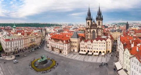 Old town square in prague Stock Photos