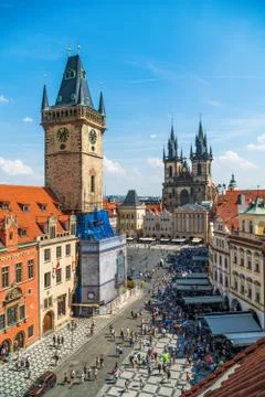 Old Town square in Prague Foto stock