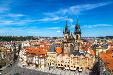 Old Town square in Prague Stock Photos