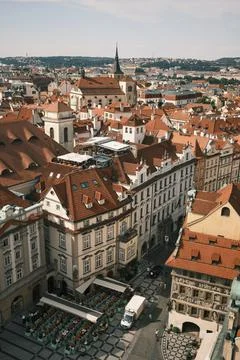 Old Town Square, Prague. A view from Old town hall tower Foto stock