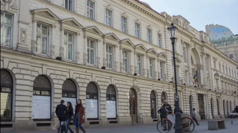Old town square - time lapse Stock Footage 45713419