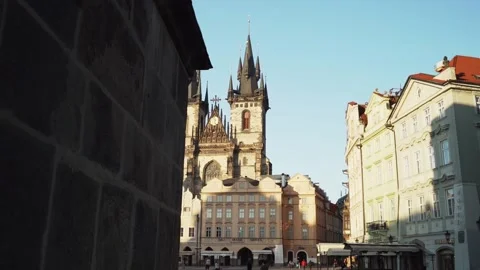 Old town square Town Hall in Prague Stock Footage 144453973