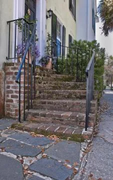 Old town steps Stock-Fotos