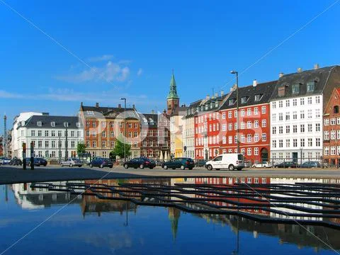 Old Town street in Copenhagen, Denmark Stock Photos