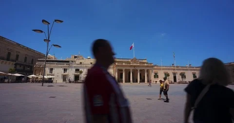 Old town Streets of Valetta Malta - 4k Video Stock Footage 80345224