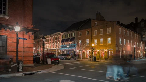 Old Town Traffic Stock Footage 35871285