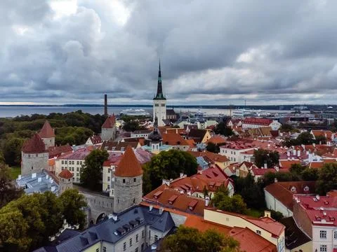 Old town view from Patkuli platform, Tallinn, Estonia. Foto stock