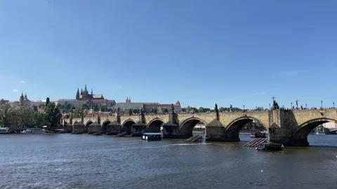 Old Town Water Tower And Vltava Promenade Prague May 30 2026 Stock Footage 336281020