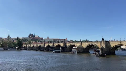 Old Town Water Tower And Vltava Promenade Prague May 30 2026 Stock Footage 336385004