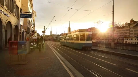 The Old Town in Zurich, Switzerland Video stock 46358564