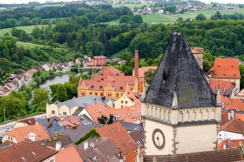 Old townhall in Tabor Stock Photos