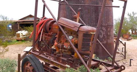 Old Tractor Stock Footage 124297712