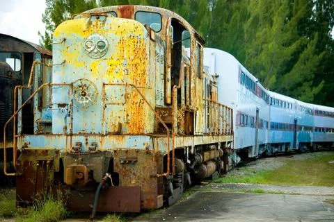 Old train and carriages Stock Photos