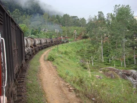 Old train between Ella and Nuwara Eliya, Sri Lanka Stock Photos
