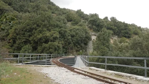 Old train bridge in the nature Stock Footage 262460562