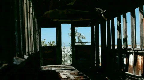 Old train car windows P HD 3474 Vídeos de archivo 523347