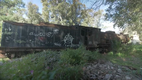 Old train cart Stock Footage 262462260