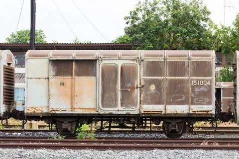 Old train container Stock Photos