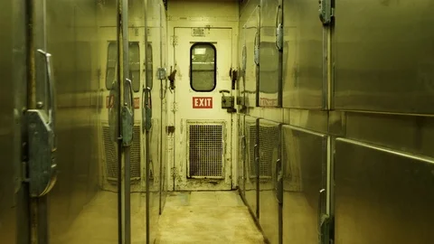 Old Train Hallway Stock Footage 115707989