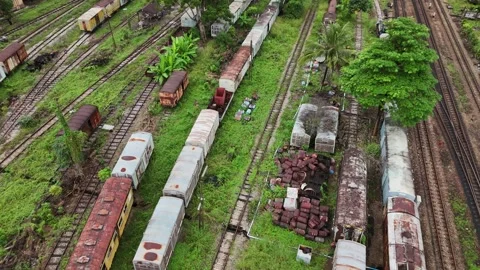 OLD TRAIN HATYAI Video stock 297425863