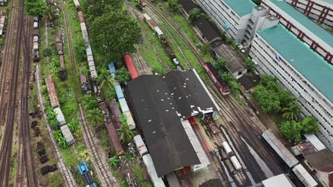 OLD TRAIN AT HATYAI Video stock 297425896